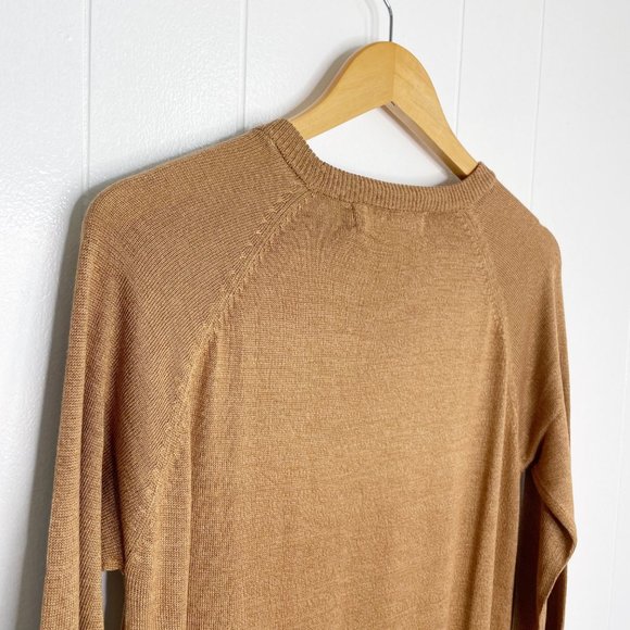 NEW Vero Moda Meghan Long Sleeve O-Neck Dress Size Small - Tan/Tobacco - Picture 7 of 9